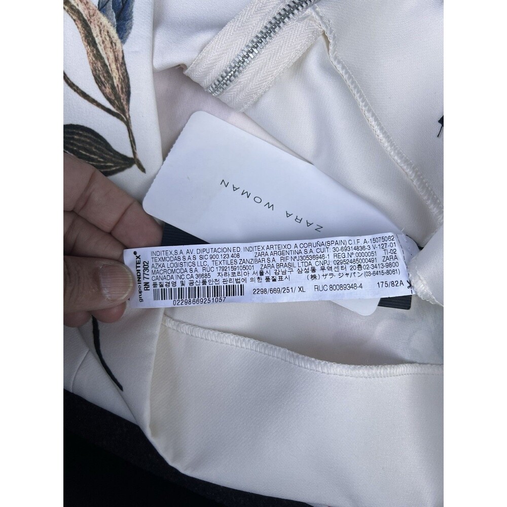 NWT ZARA Floral Printed Front Pleat Midi Skirt Size XLarge - Picture 6 of 10